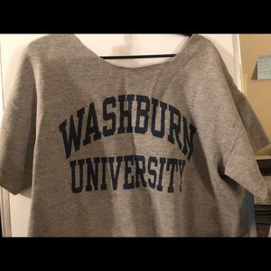 Cropped Off the shoulder vintage sweatshirt